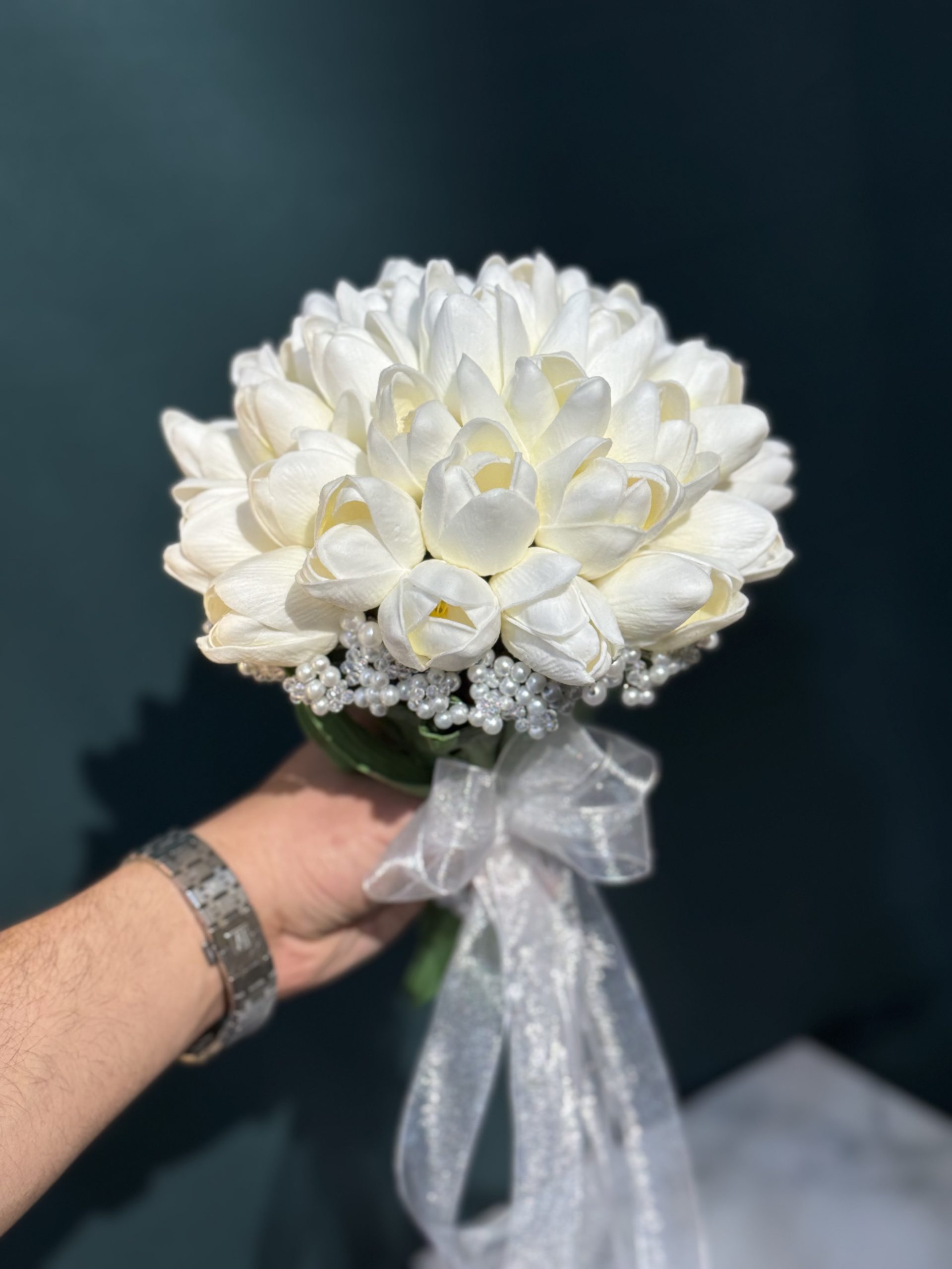 دسته گل عروس کد 08