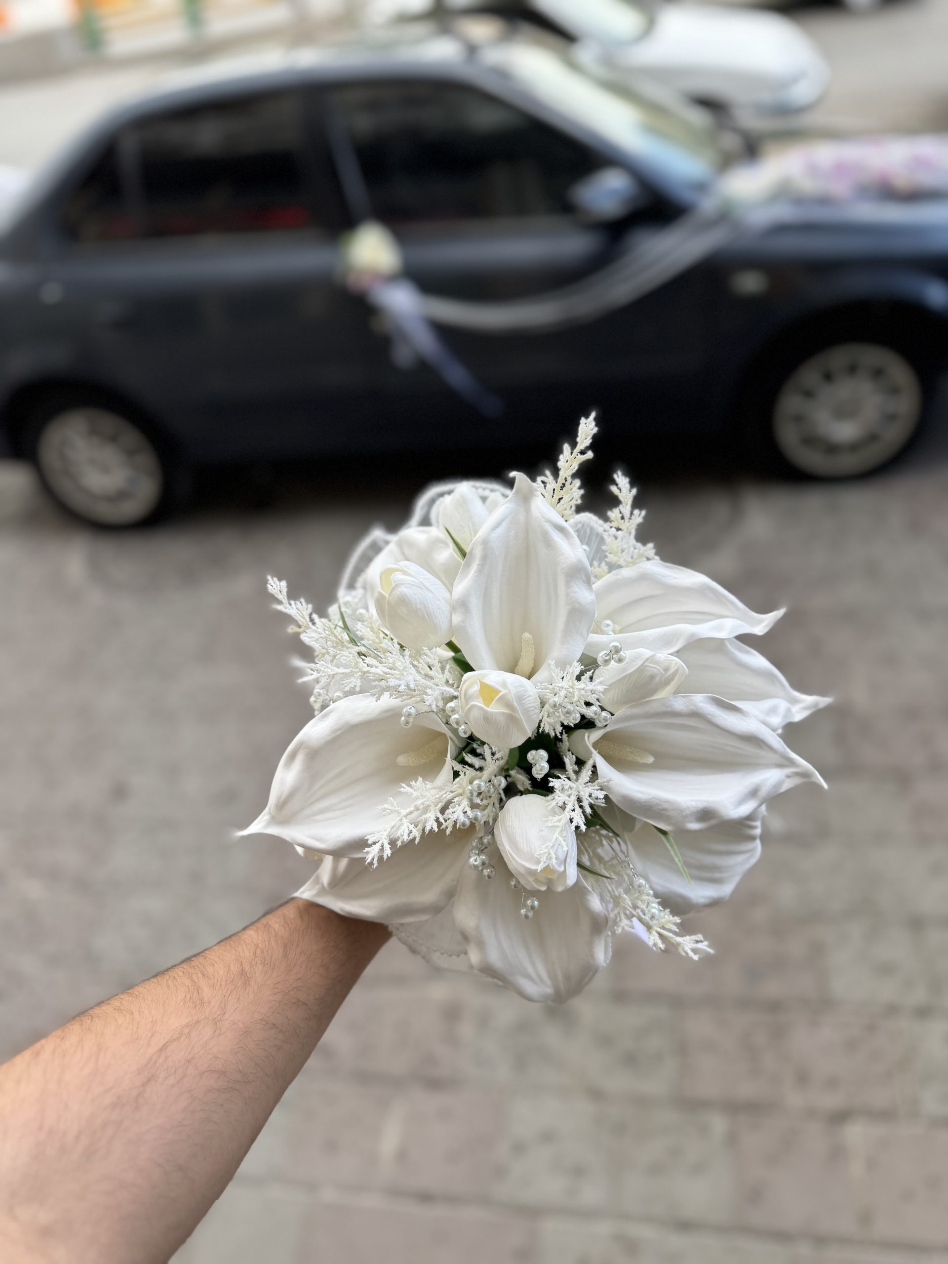 دسته گل عروس کد 07